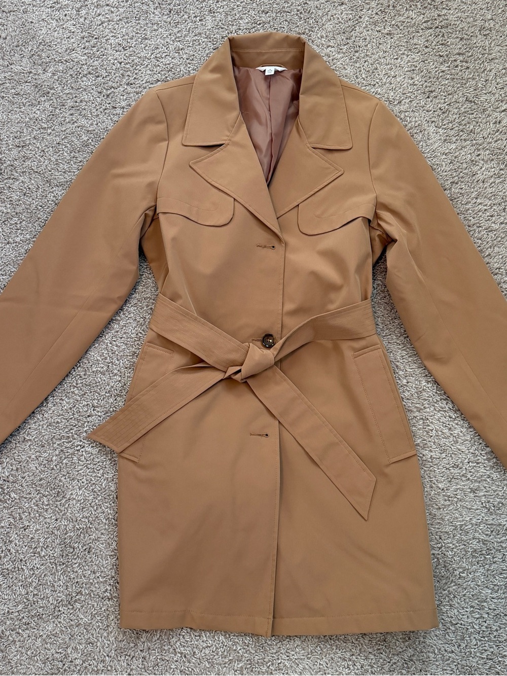 Khaki Belted Trench Coat